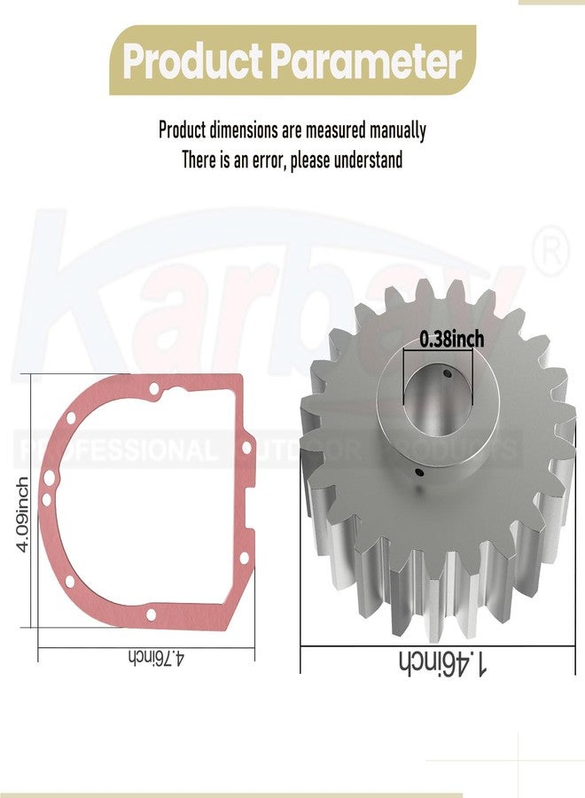 Karbay W10112253 Worm Gear Kit (Upgraded Materials) for Whirlpool Kit-chenAid Mixers Replace 4162897 AP4295669 4161531 WPW10112253, Included Gasket and two small seals - Image 2